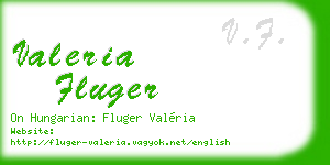 valeria fluger business card