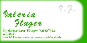 valeria fluger business card